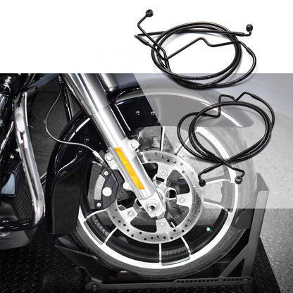 For Harley Touring 2014-Later Dual Front Lower Brake Lines Kit with ABS