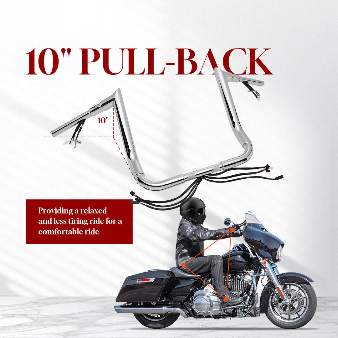 For Harley Touring 2016-2023 Meathook Prewired Handlebars with CAN-Bus/TBW