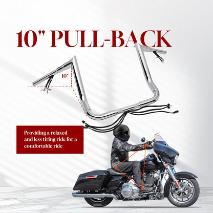 For Harley Touring 2016-2023 Meathook Prewired Handlebars with CAN-Bus/TBW