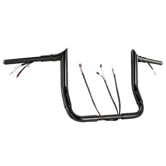 For Harley Touring 2016-2023 Meathook 1.5 Inch Fat Prewired Handlebar with CAN-Bus/TBW