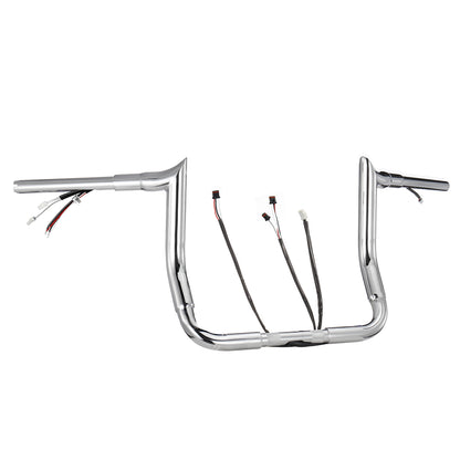 For Harley Touring 2016-2023 Meathook 1.5 Inch Fat Prewired Handlebar with CAN-Bus/TBW
