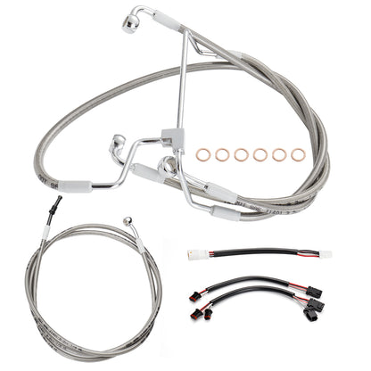 For Harley Touring 2017-2020 Cable Extension Kit with Clutch Cable Brake Line Electronic Throttle TBW CAN-Bus Wire without ABS Model