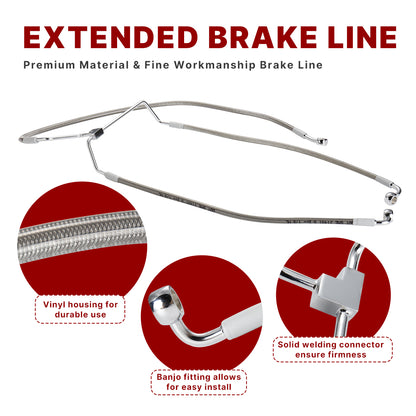 For Harley Touring 2017-2020 Cable Extension Kit with Clutch Cable Brake Line Electronic Throttle TBW CAN-Bus Wire without ABS Model