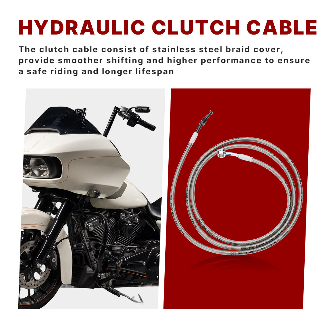 For Harley Touring 2017-2020 Cable Extension Kit with Clutch Cable Brake Line Electronic Throttle TBW CAN-Bus Wire without ABS Model