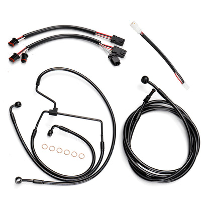 For Harley Touring 2017-2020 Cable Extension Kit with Clutch Cable Brake Line Electronic Throttle TBW CAN-Bus Wire without ABS Model
