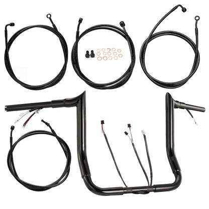 For Harley Touring 2017-2020 with ABS Meathook Prewired Handlebars with TBW & CAN-Bus Wire