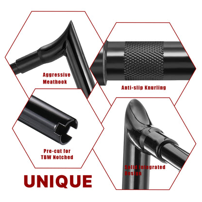 For Harley Touring 2017-2020 with ABS Meathook Prewired Handlebars with TBW & CAN-Bus Wire
