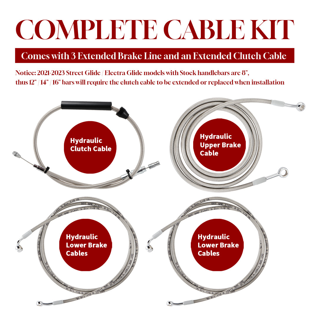 For Harley Touring 2021-2023 Meathook Prewired Handlebars with ABS