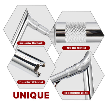 For Harley Touring 2021-2023 Meathook Prewired Handlebars with ABS