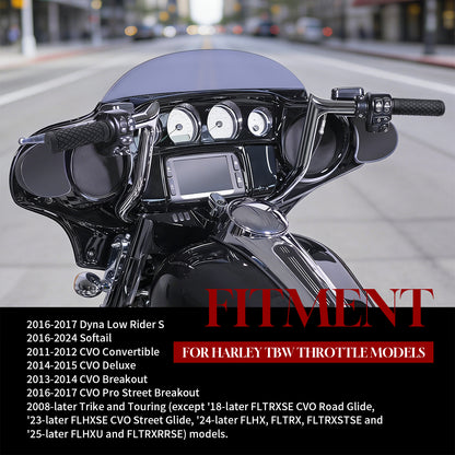 For Harley Touring/Softail 1 Inch Electronic Throttle Handlebar Grips