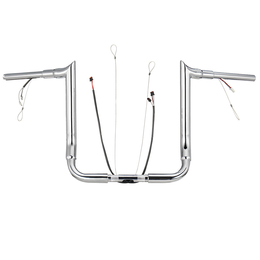 For Harley Touring 2014-2023 Meathook Prewired Handlebars with CAN-Bus Wire and Guiding Line