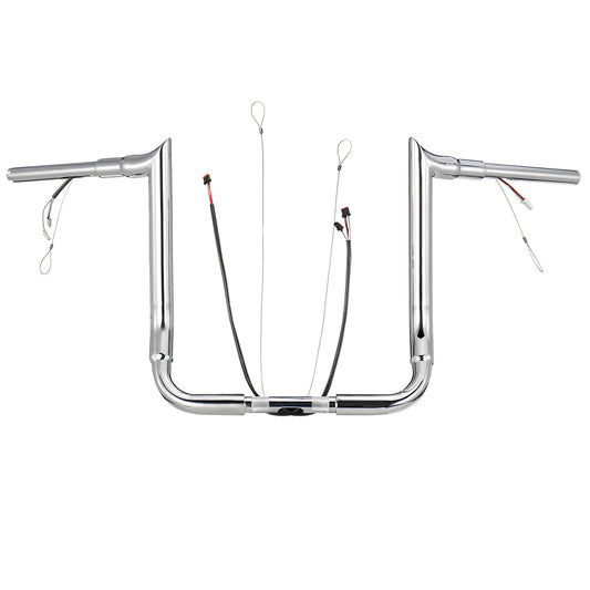 For Harley Touring 2014-2023 Meathook Prewired Handlebars with CAN-Bus Wire and Guiding Line