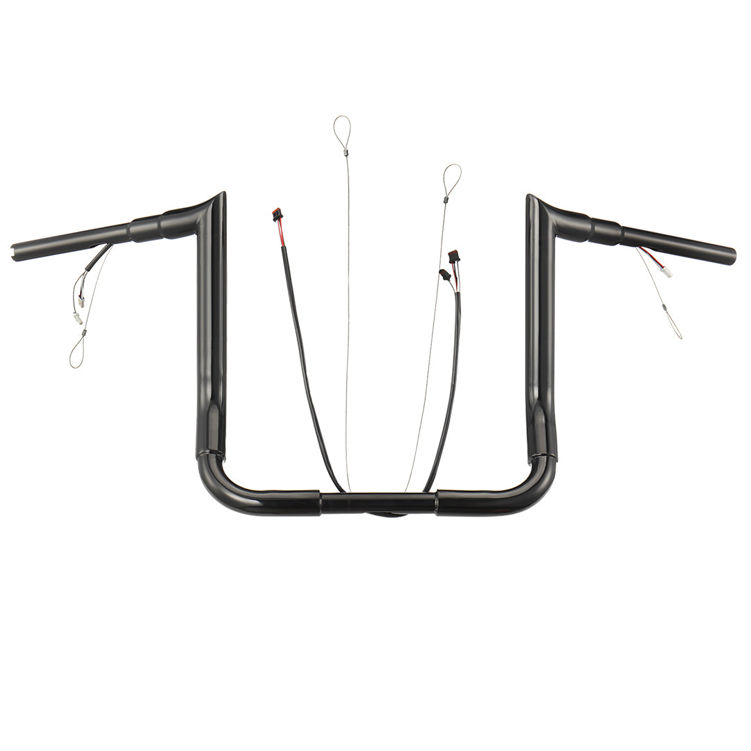 For Harley Touring 2014-2023 Meathook Prewired Handlebars with CAN-Bus Wire and Guiding Line