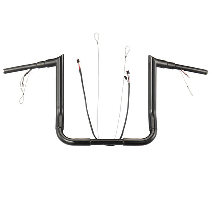 For Harley Touring 2014-2023 Meathook Prewired Handlebars with CAN-Bus Wire and Guiding Line