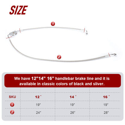 Front ABS Brake Line for Harley Dyna Sportster 2012-2024 Single Front Disc