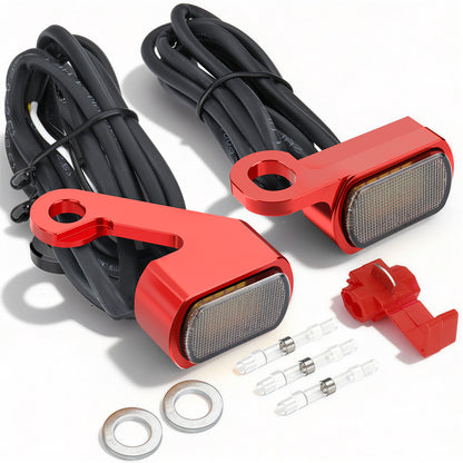 Front Dual-Mode Mini LED Turn Signals fits 09-17 Touring & 15-24 Softail