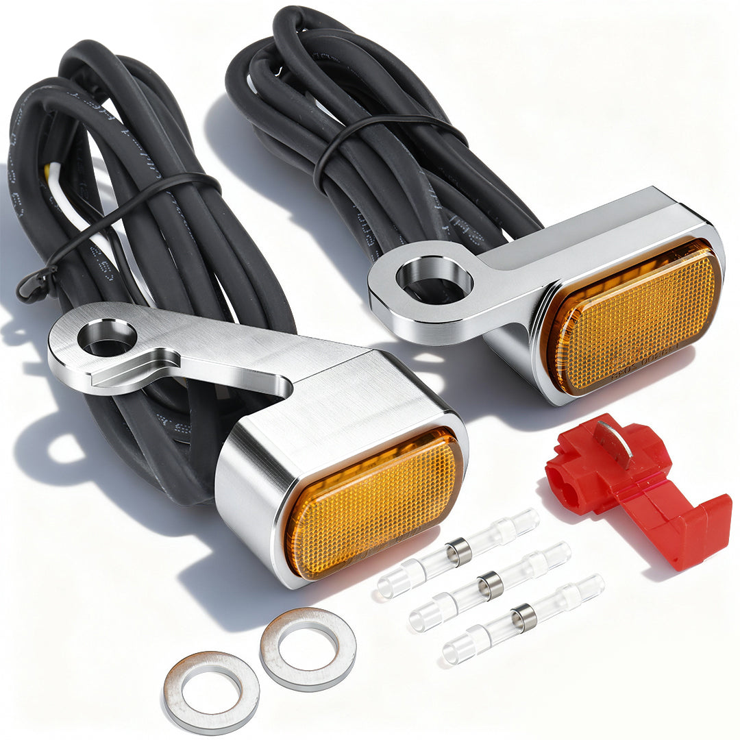Front Dual-Mode Mini LED Turn Signals fits 09-17 Touring & 15-24 Softail