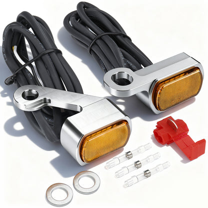Front Dual-Mode Mini LED Turn Signals fits 09-17 Touring & 15-24 Softail