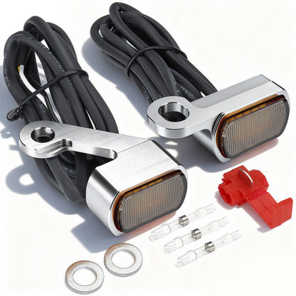 Front Dual-Mode Mini LED Turn Signals fits 09-17 Touring & 15-24 Softail