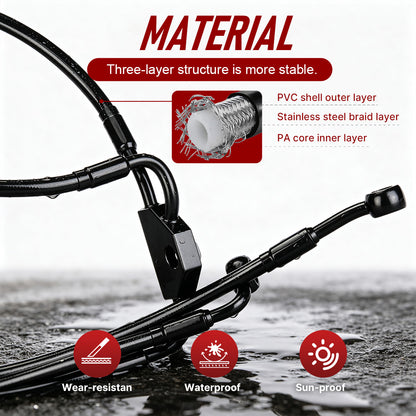 Front Brake Line for Harley 2008-2017 Dyna without ABS brakes