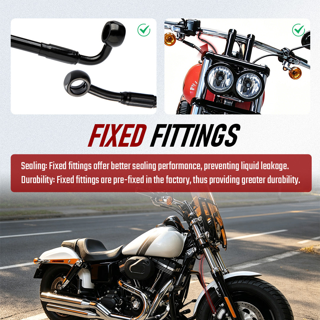 Front Brake Line for Harley 2008-2017 Dyna without ABS brakes