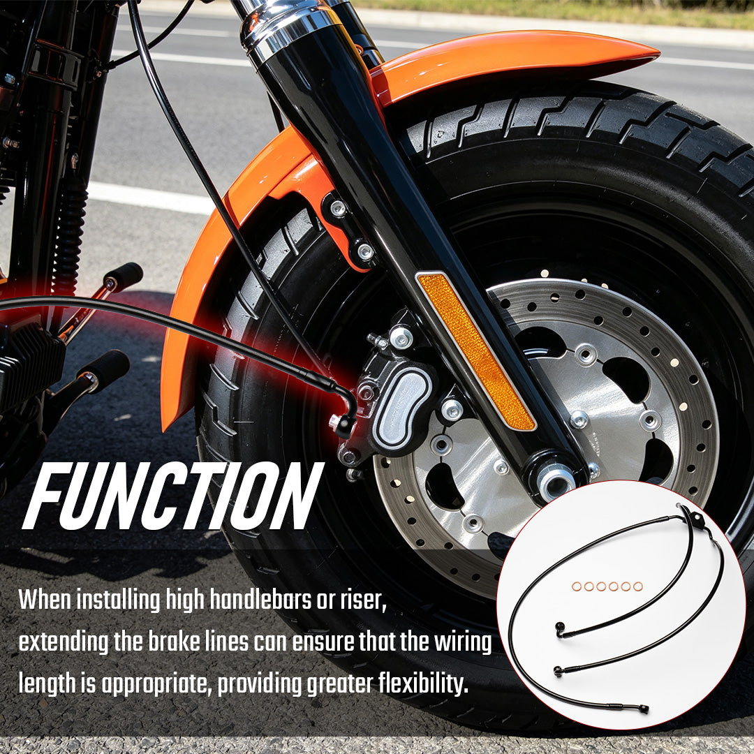 Front Brake Line for Harley 2008-2017 Dyna without ABS brakes