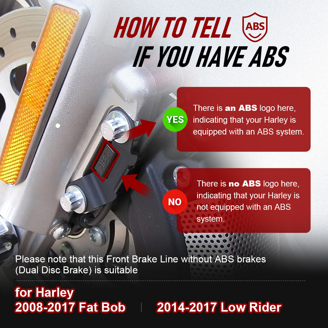 Front Brake Line for Harley 2008-2017 Dyna without ABS brakes