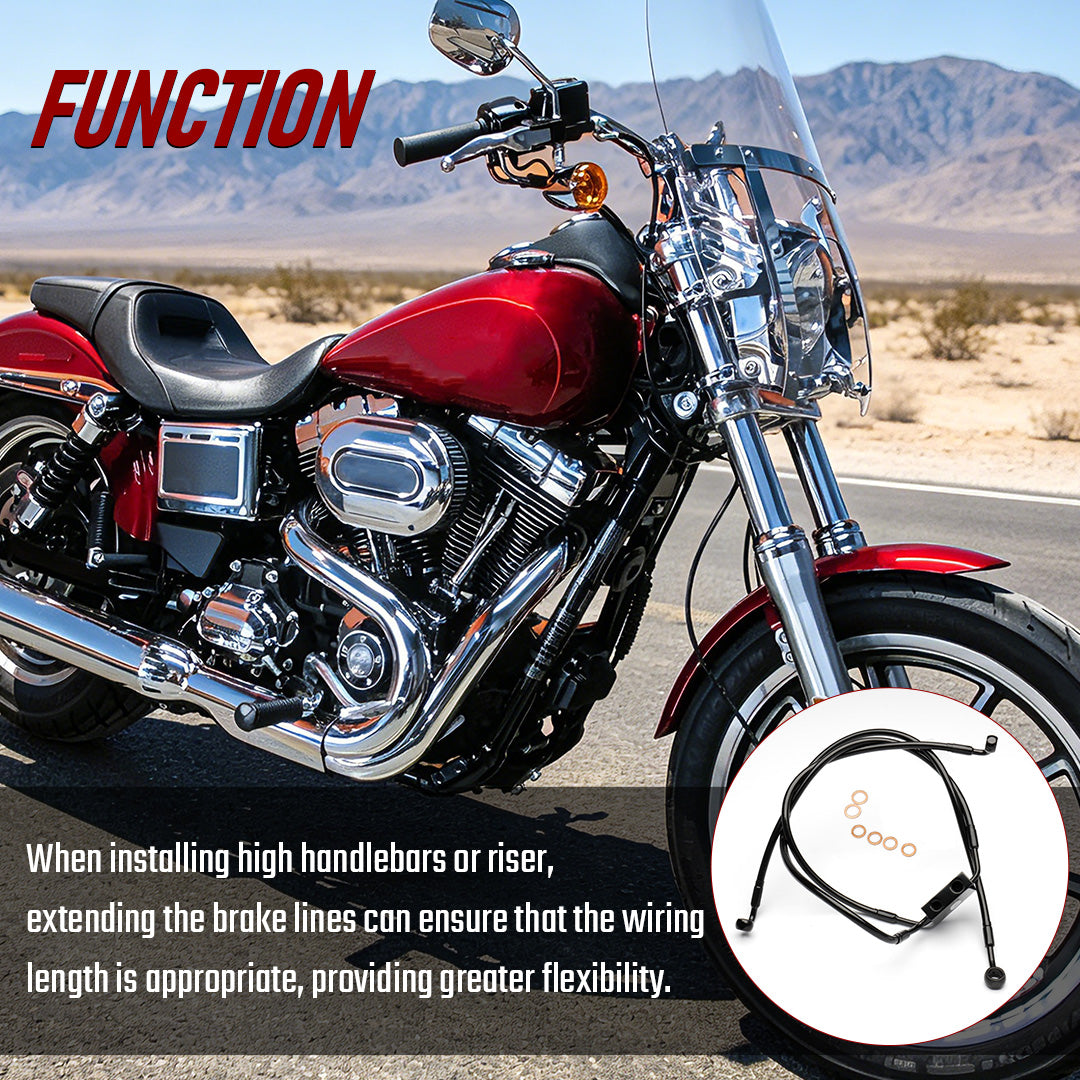 Front Brake Line for Harley 2008-2024 Dyna Softail with ABS