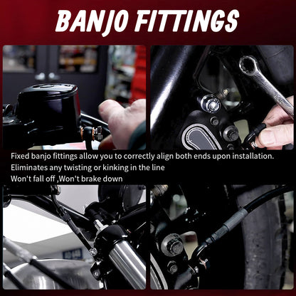 Front Brake Line Oil Hose for Harley 2014-Later Touring with ABS