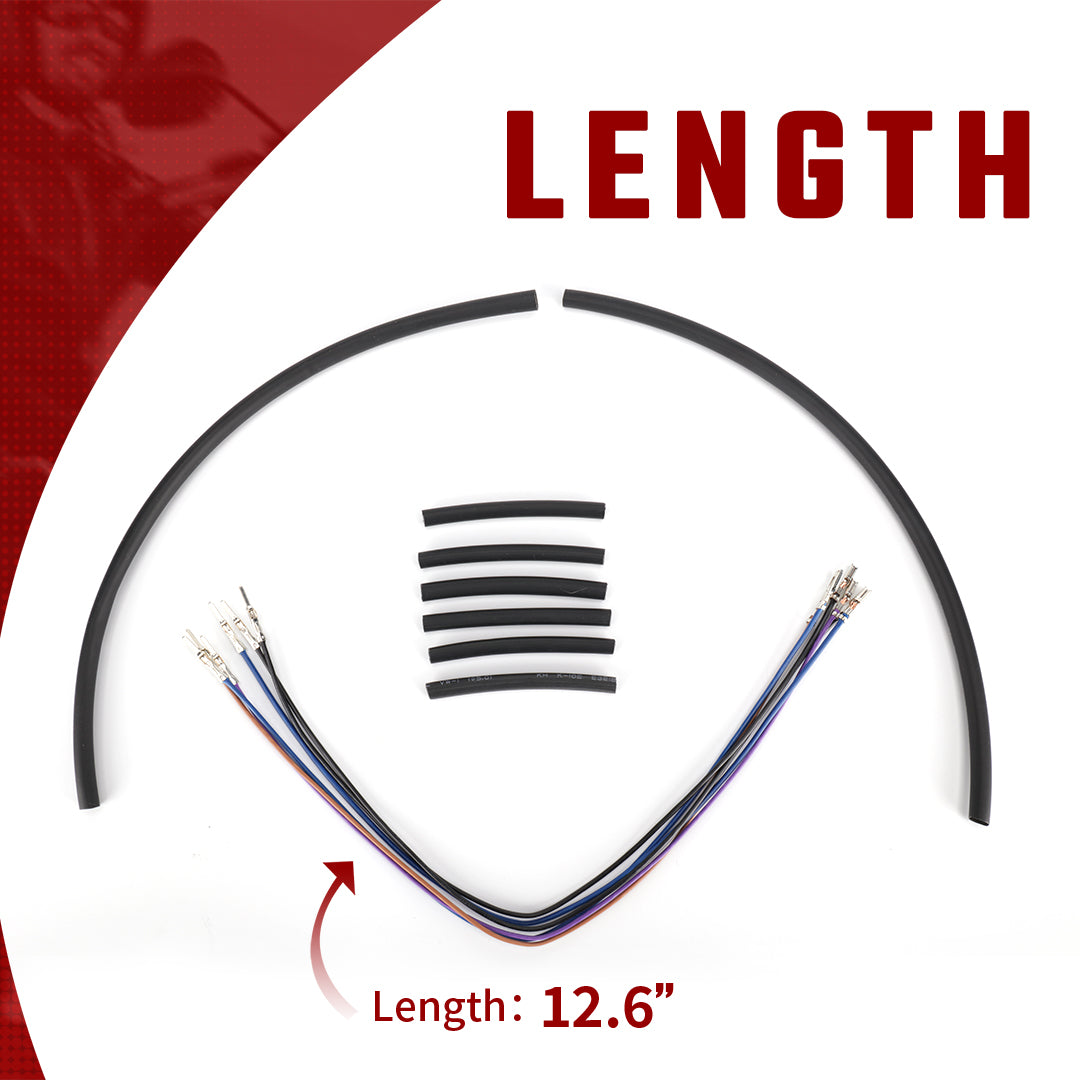 Front Turn Signals Extension 6 Wire Harness Kit for Harley 1996-Later All models