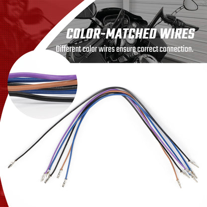 Front Turn Signals Extension 6 Wire Harness Kit for Harley 1996-Later All models