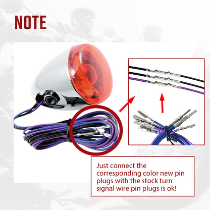 Front Turn Signals Extension 6 Wire Harness Kit for Harley 1996-Later All models