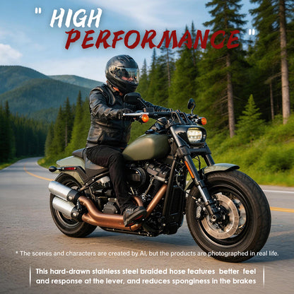 Front Upper Brake Line Hydraulic Oil Hose for Harley Softail 2018-Later
