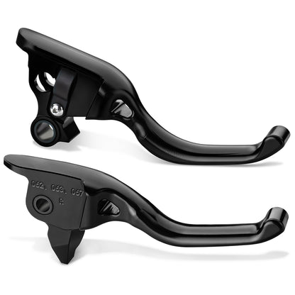 Hand Control Brake & Clutch Lever Touring Shorty Hands 3-Finger Levers Kit for Harley 2008-2023 with CNC 6061 Aluminum