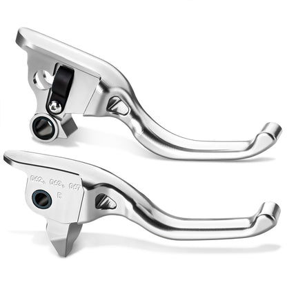 Hand Control Brake & Clutch Lever Touring Shorty Hands 3-Finger Levers Kit for Harley 2008-2023 with CNC 6061 Aluminum