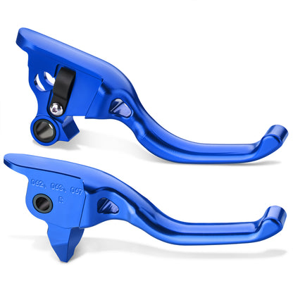 Hand Control Brake & Clutch Lever Touring Shorty Hands 3-Finger Levers Kit for Harley 2008-2023 with CNC 6061 Aluminum