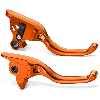 Hand Control Brake & Clutch Lever Touring Shorty Hands 3-Finger Levers Kit for Harley 2008-2023 with CNC 6061 Aluminum