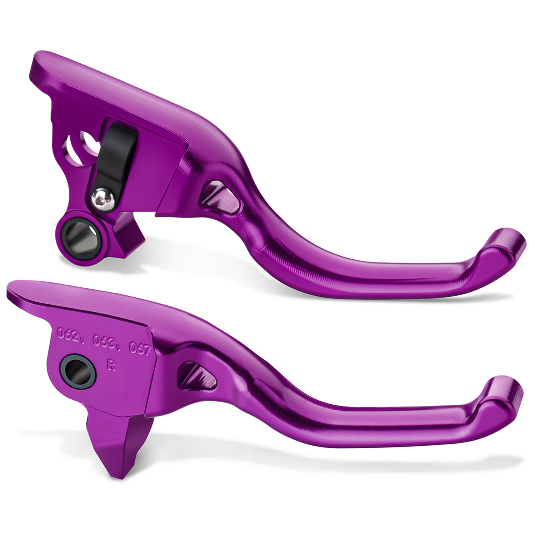 Hand Control Brake & Clutch Lever Touring Shorty Hands 3-Finger Levers Kit for Harley 2008-2023 with CNC 6061 Aluminum