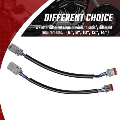 Handlebar Front Plug & Play Turn Signals Extension Wire Harness Kit for Harley Dyna Softail Sportster 2016-Later