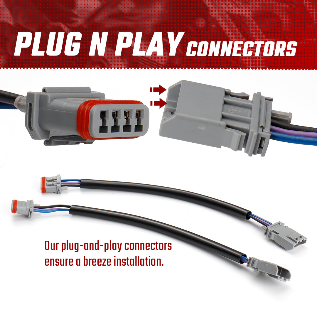 Handlebar Front Plug & Play Turn Signals Extension Wire Harness Kit for Harley Dyna Softail Sportster 2016-Later