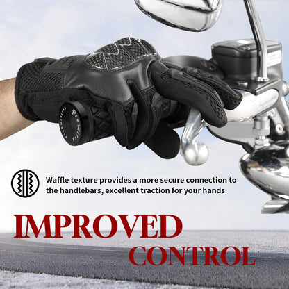 1" Handlebar Grips CNC 6061 Aluminum Electronic Throttle Hand Grip for Harley 2008-2024 Touring Softail Dyna with Rear End Cap