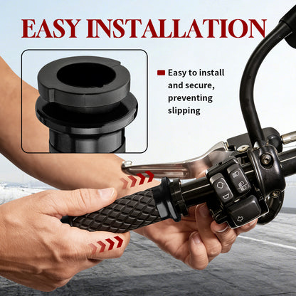 1" Handlebar Grips CNC 6061 Aluminum Electronic Throttle Hand Grip for Harley 2008-2024 Touring Softail Dyna with Rear End Cap