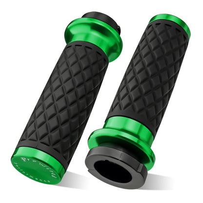 1" Handlebar Grips CNC 6061 Aluminum Electronic Throttle Hand Grip for Harley 2008-2024 Touring Softail Dyna with Rear End Cap