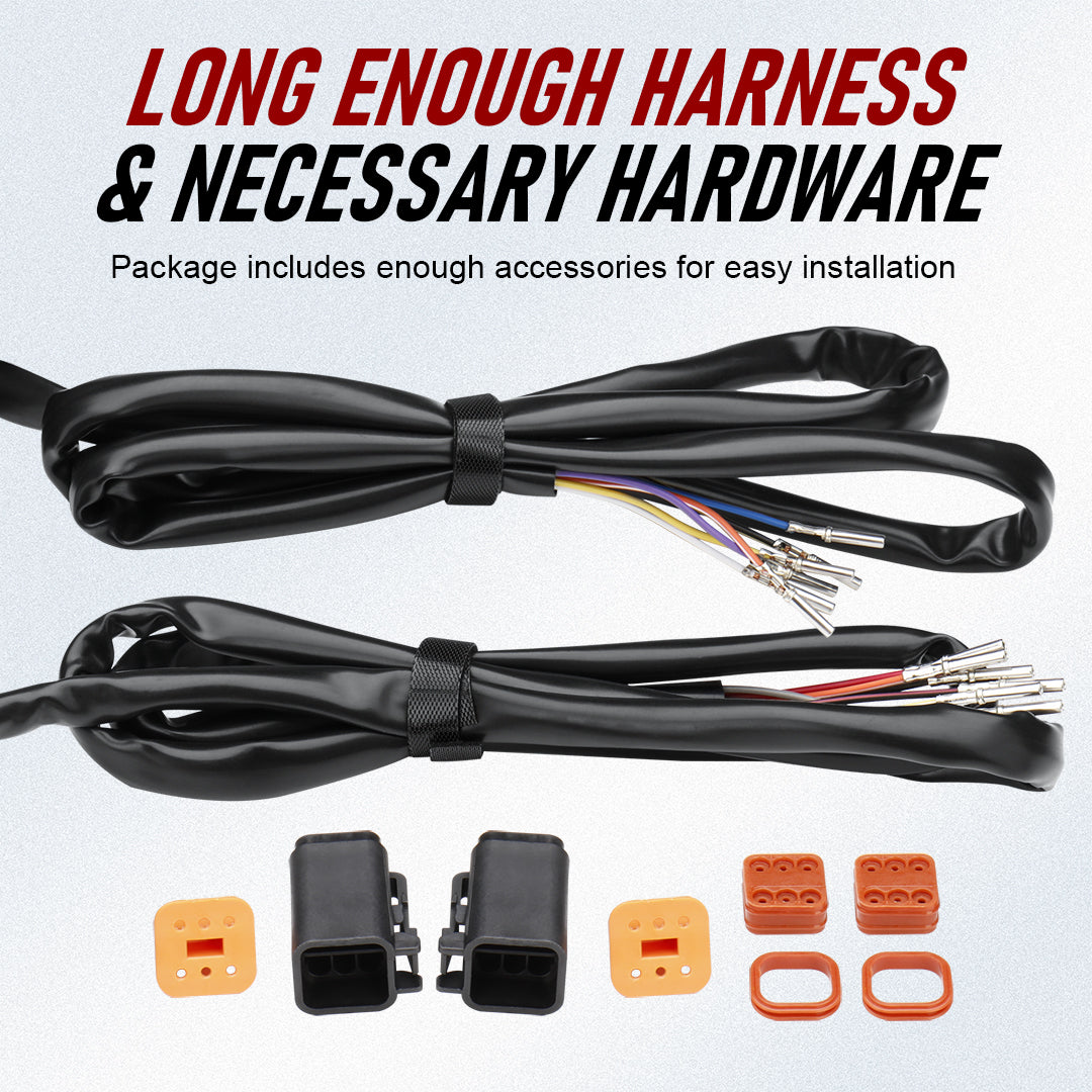 Handlebar Switch Control & Extension Cable Wire Kit for Harley Sportster Dyna Softail Road King 1996-2006