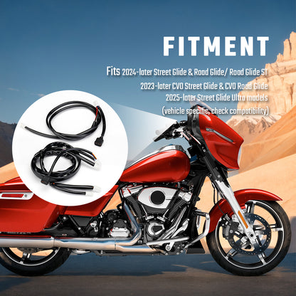 Handlebar Wiring Wire Extension Harness (CAN Bus) & Extended Throttle by Wire (TBW) for Harley Street Glide 2023-Later