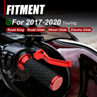 Hands 3-Finger Levers Kit for Harley 2017-2020 Touring with Hand Control Brake & Clutch Lever