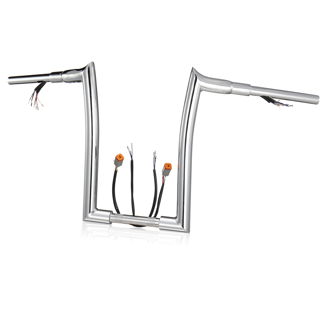 For Harley 1996-2006 1.5 Inch Meathook 12"/14"/16" Pre-wired Handlebars