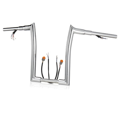 For Harley 1996-2006 1.5 Inch Meathook 12"/14"/16" Pre-wired Handlebars