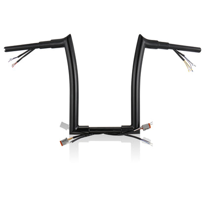 For Harley 1996-2006 1.5 Inch Meathook 12"/14"/16" Pre-wired Handlebars