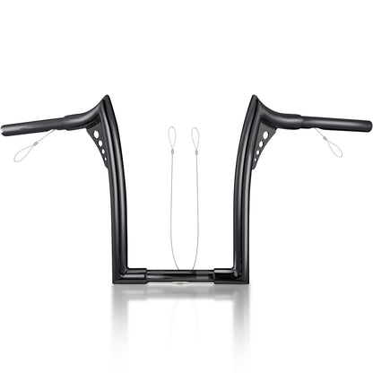 For Harley 1998-2013 1.25 inch fat Ape Hangers Meathook Bars
